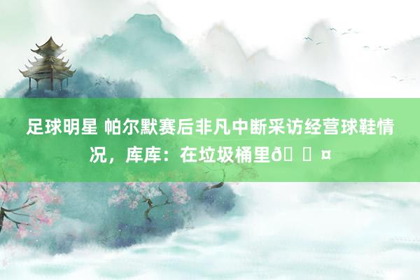 足球明星 帕尔默赛后非凡中断采访经营球鞋情况，库库：在垃圾桶里😤