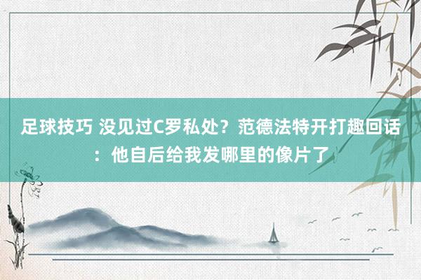 足球技巧 没见过C罗私处？范德法特开打趣回话：他自后给我发哪里的像片了