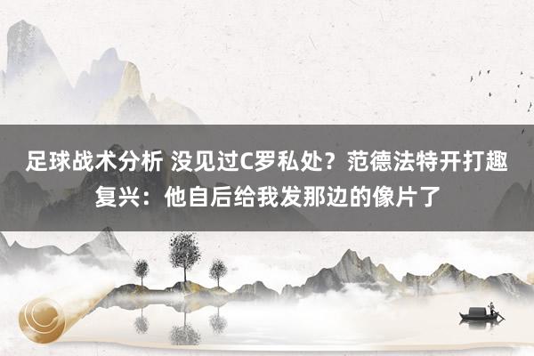 足球战术分析 没见过C罗私处？范德法特开打趣复兴：他自后给我发那边的像片了